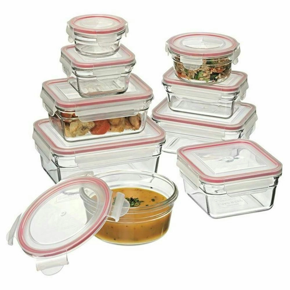 Glasslock 9pc Tempered Glass Oven Safe Container Set W/ Lid Oven 28060