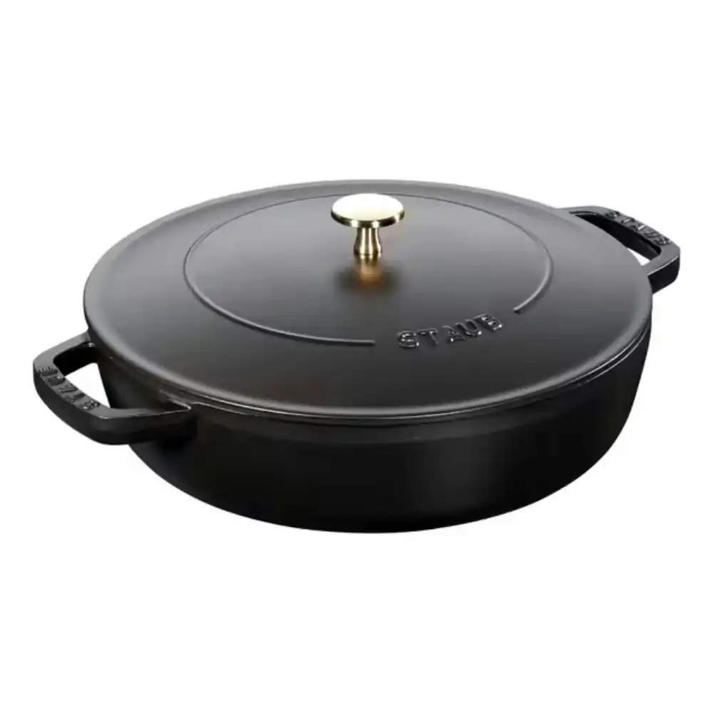 Staub Saute Pan Chisteria Round 26cm | Black