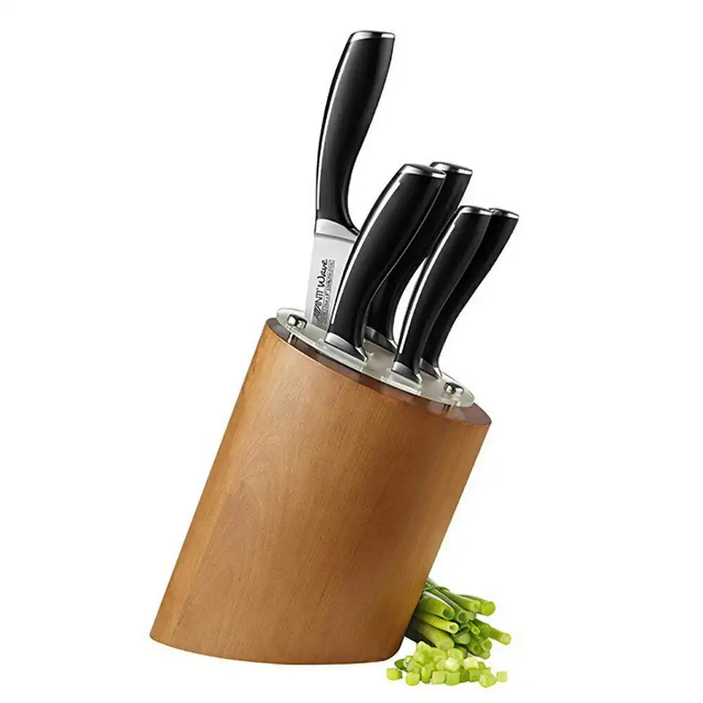 Avanti Wave 6pc Birchwood Knife Block Set | Kitchen Knives 6 Piece