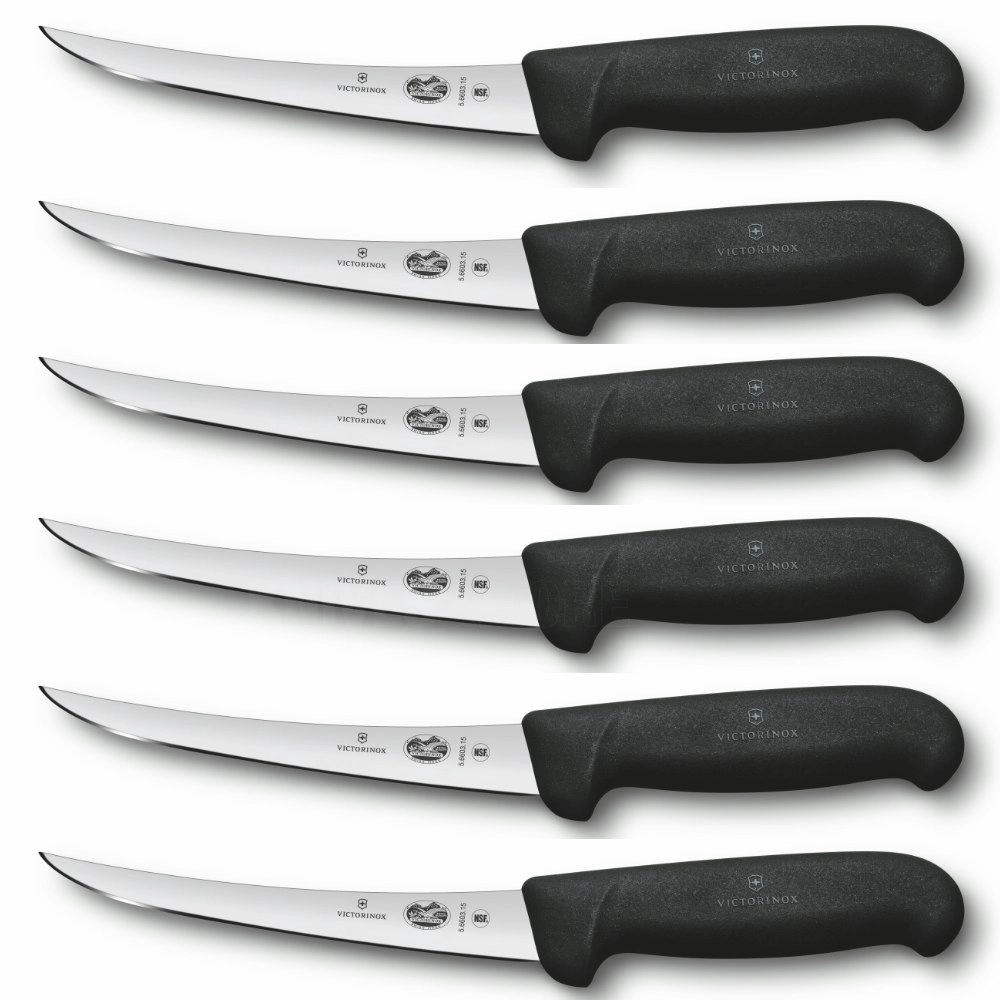 Victorinox 15cm Curved Narrow Butcher Boning Knife 5.6603.15 | Set of 6