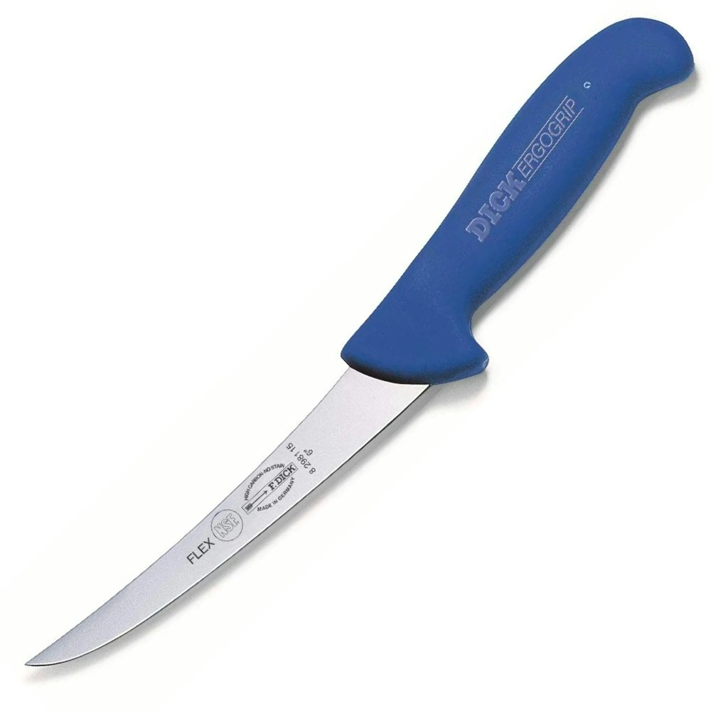 F DICK Ergogrip 6" / 15cm Curved Flexible Boning Knife 8298115 | Blue