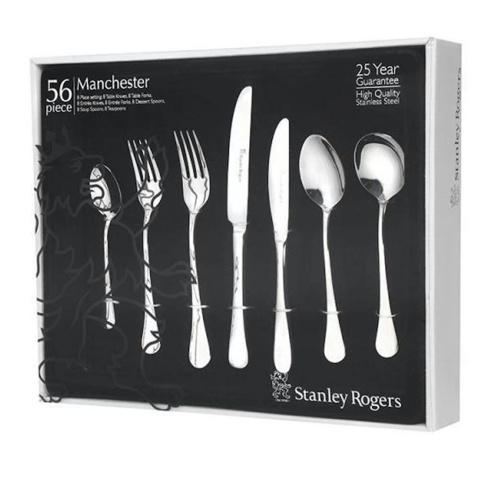 Stanley Rogers 56 Piece Stainless Steel Manchester Cutlery Set 56pc