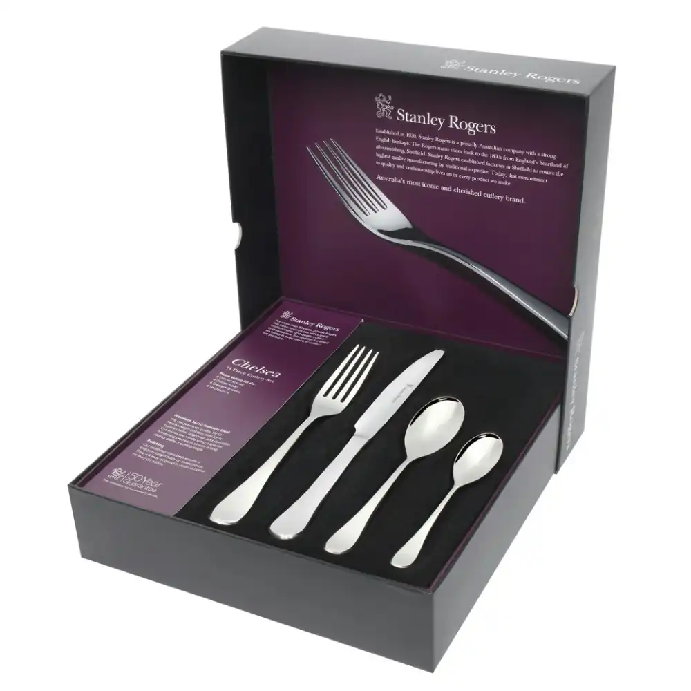 Stanley Rogers 24 Piece Stainless Steel Chelsea Cutlery Set 24pc