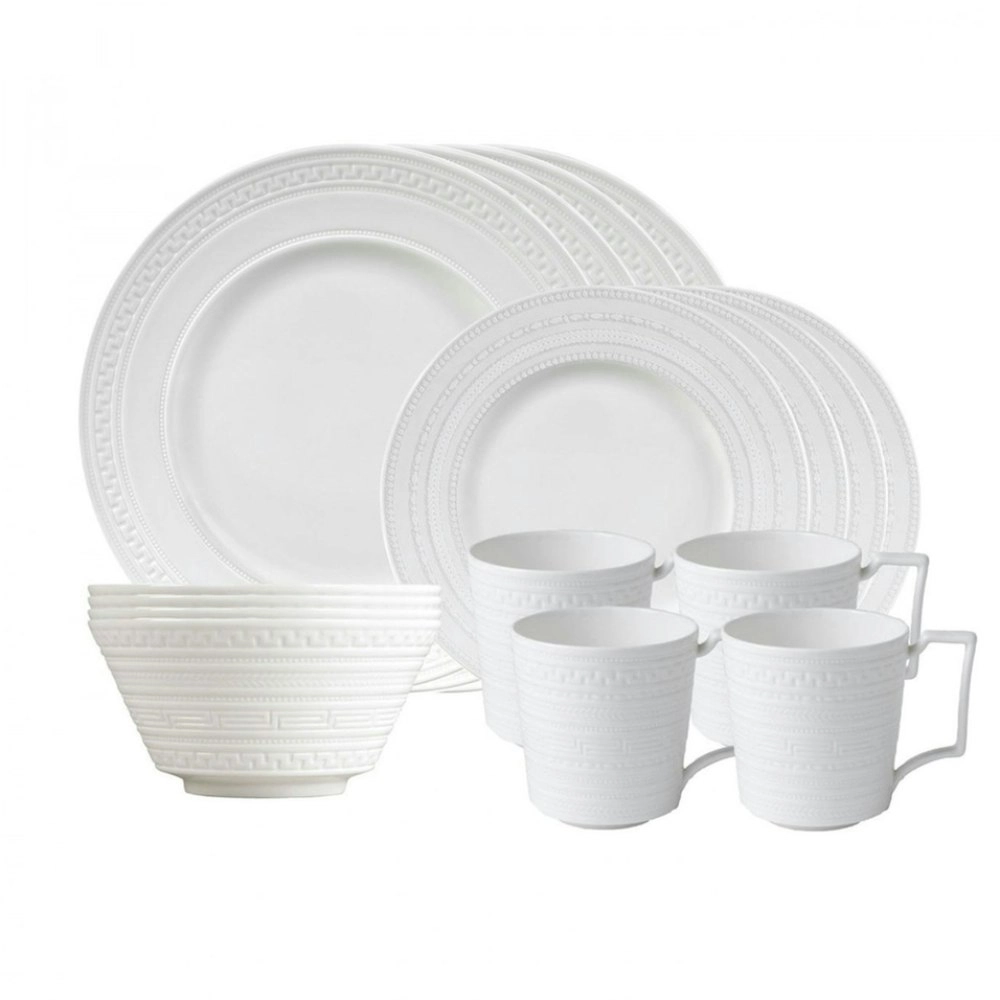 Wedgwood Intaglio 16pc Dinner Set of 16 | White