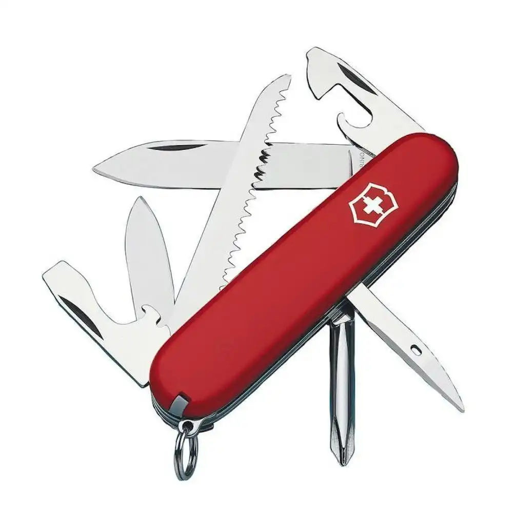 New Victorinox Hiker Swiss Army Pocket Knife   13 Functions
