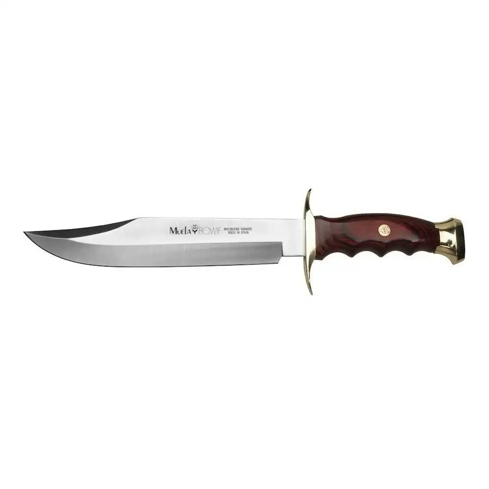 New Muela Bowie 22 Hunting Fishing Knife | Coral Wood Handle