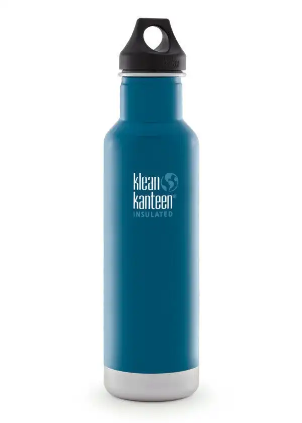 Klean Kanteen 20oz Classic Insulated Loop Cap Bottle - Coastal Waters
