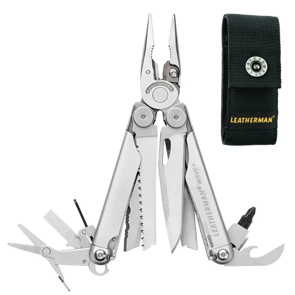 New Leatherman Wave + Plus Stainless Steel Multi Tool & Nylon Sheath