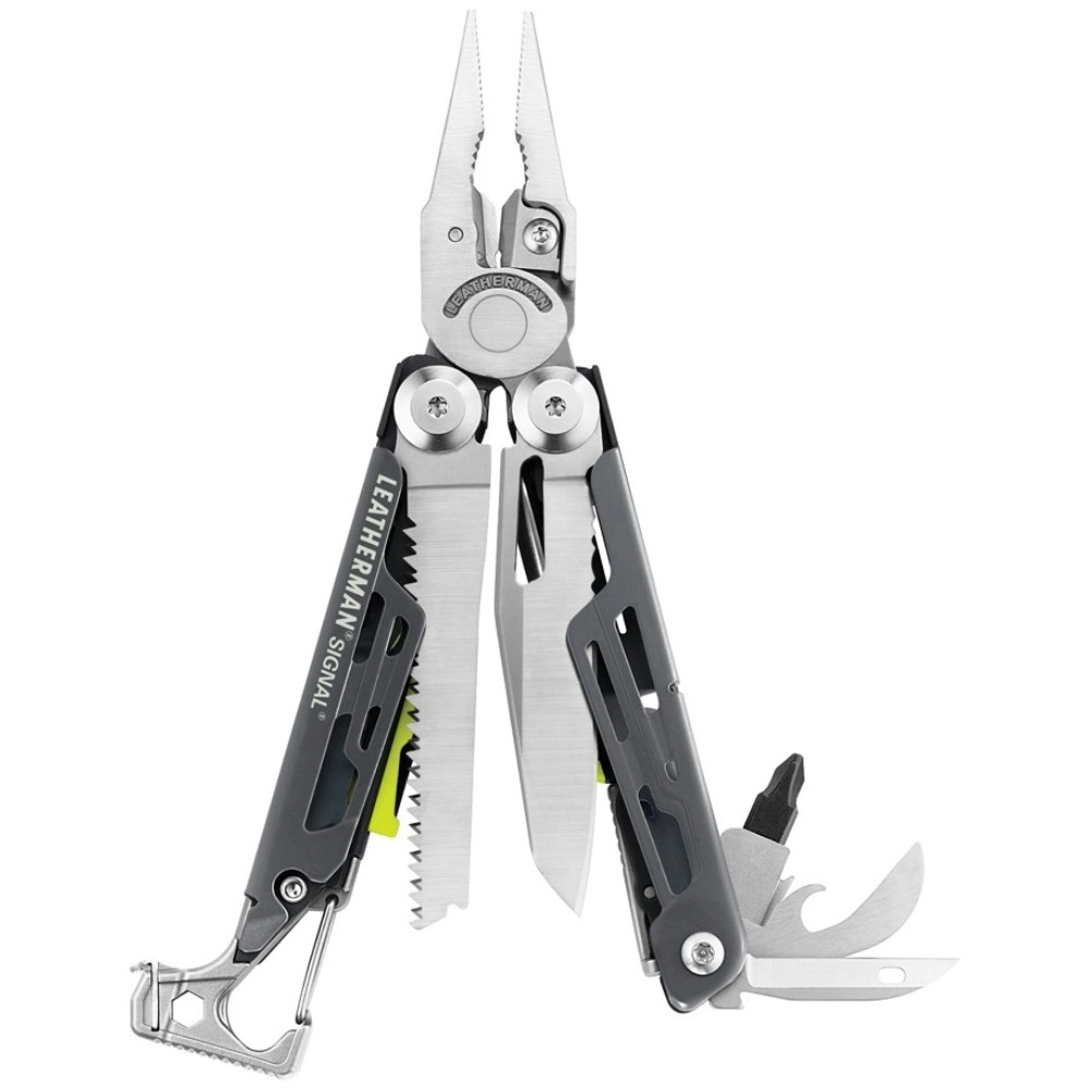 New Leatherman Grey Signal Survivalist Multi Tool + Sheath Fire Starter