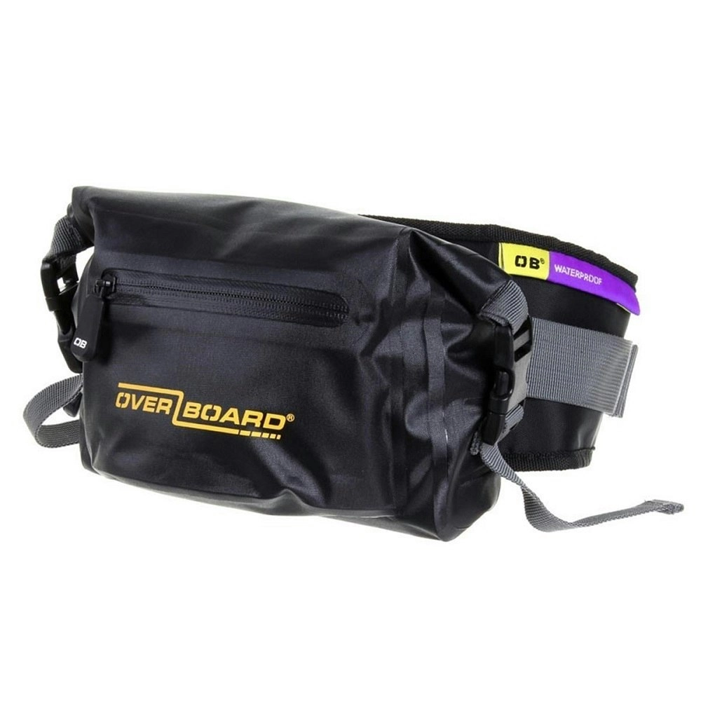 Overboard 2 Litre Pro Light Waterproof Waist Pack Bag Black | AOB1049BLK