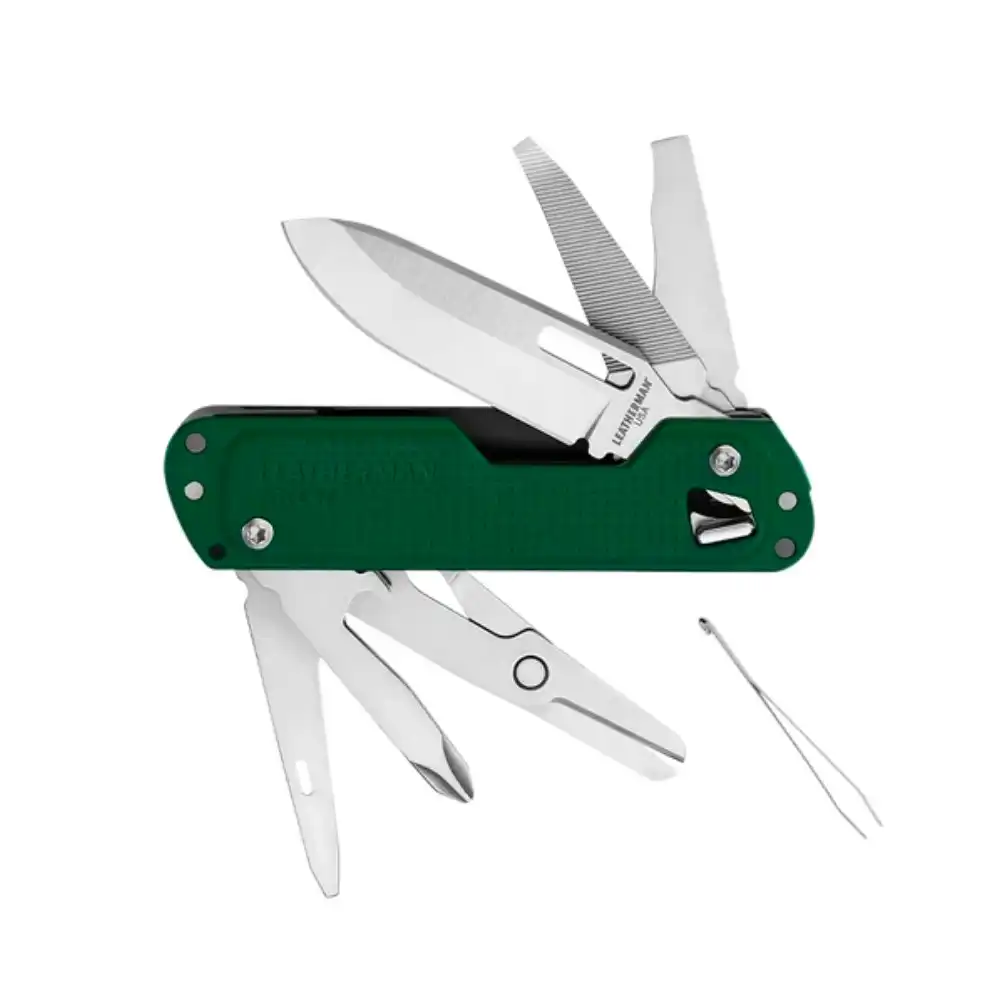 Leatherman Free T4 Multi Tool Stainless Evergreen  | 12 Tools