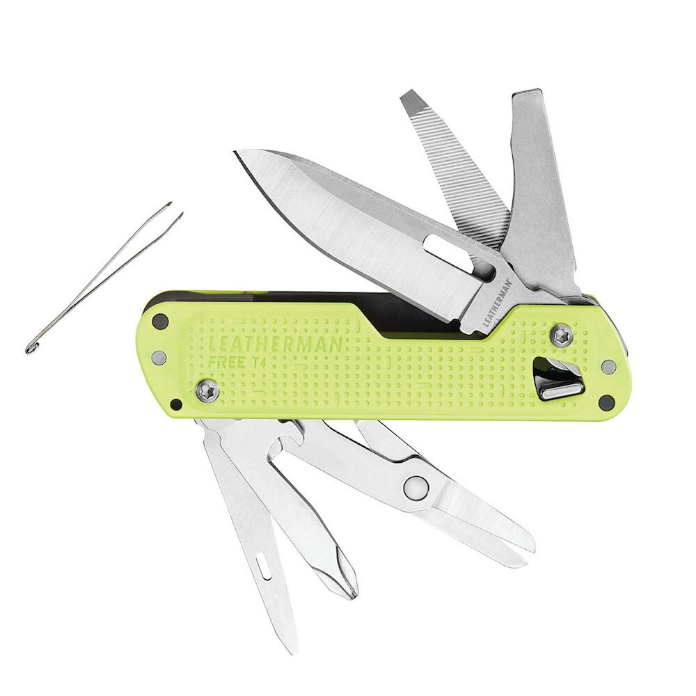 Leatherman Free T4 Multi-Tool Stainless Lunar  | 12 Tools