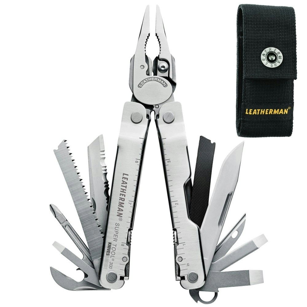 New Leatherman Supertool 300 Stainless Steel Multi Tool & Nylon Sheath