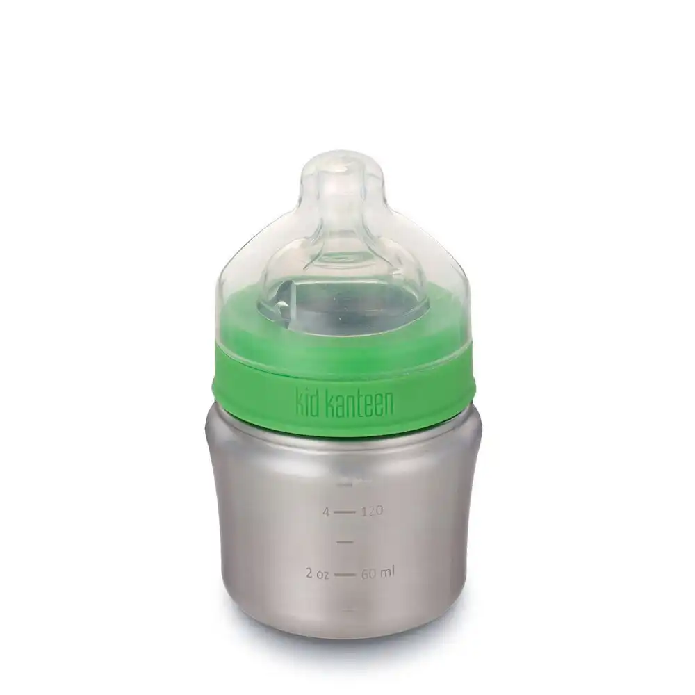 Klean Kanteen 5oz Baby Bottle with Slow Flow Nipple - Stainless Steel