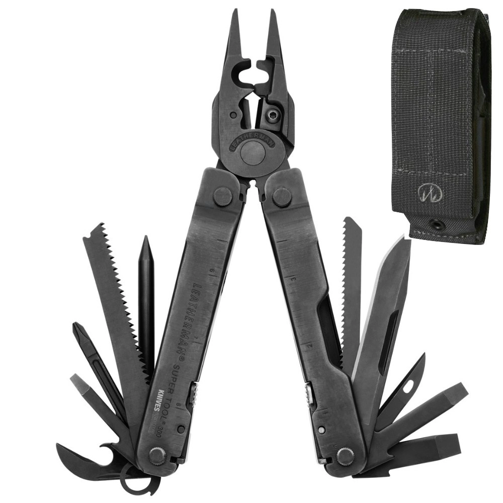 New Leatherman Supertool 300 Eod Black Multi Tool & Molle Sheath