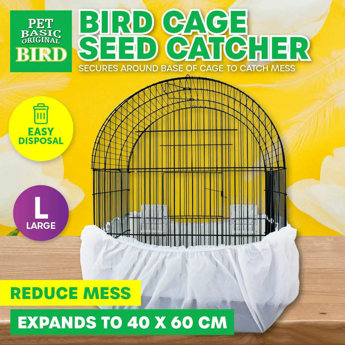 Pet Basic 4PK Bird Cage Seed Catcher 40 x 60cm