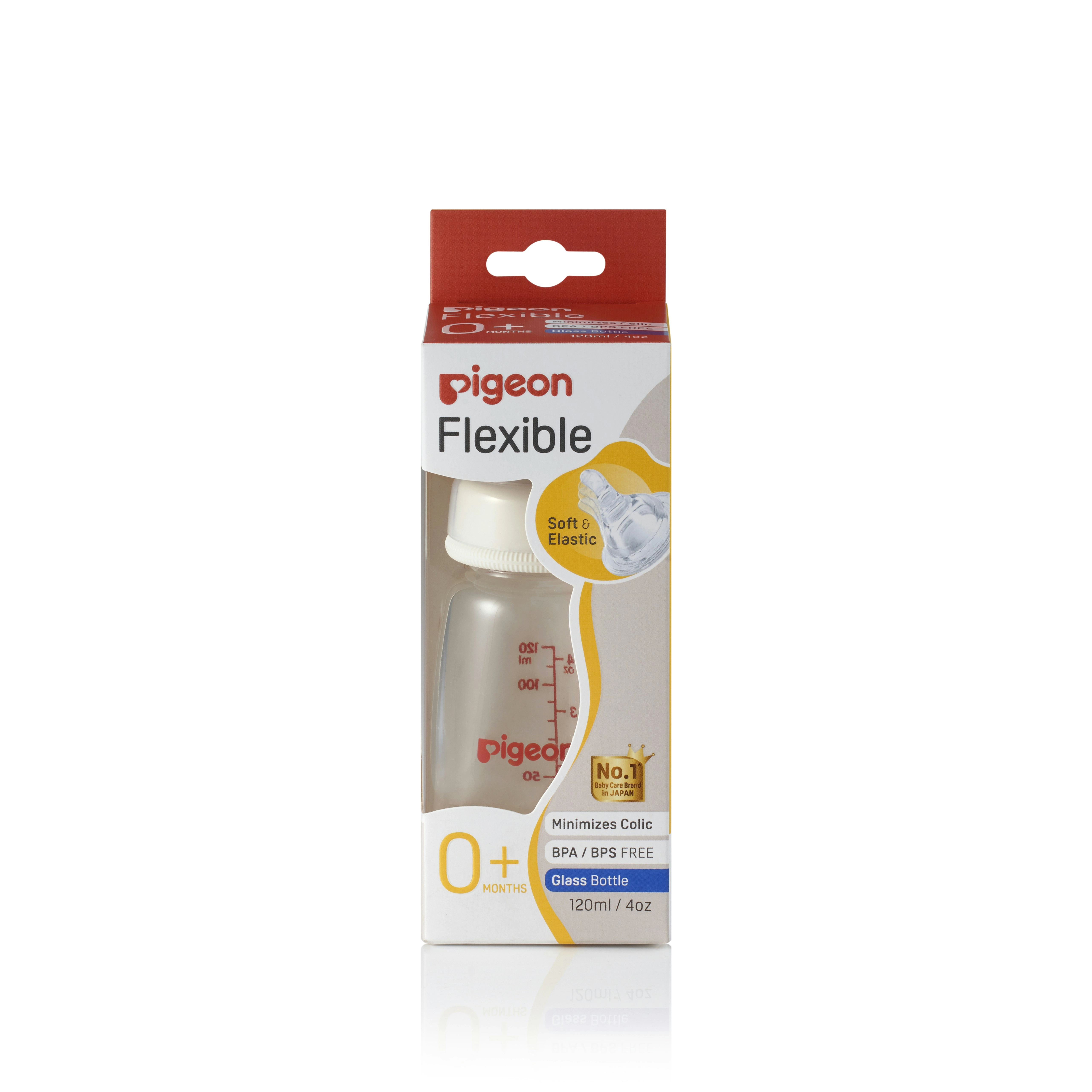 PIGEON Flexible Bottle GLASS 120ml