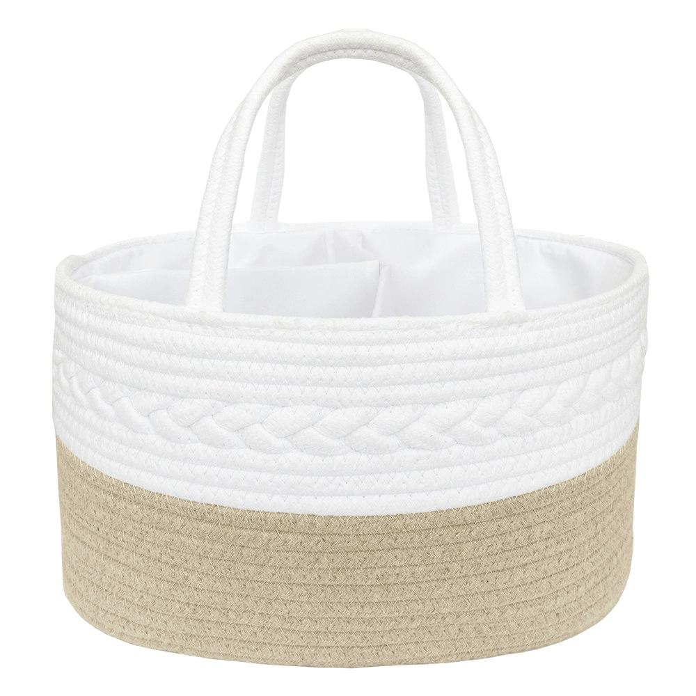 Living Textiles Cotton Rope Nappy Caddy Natural