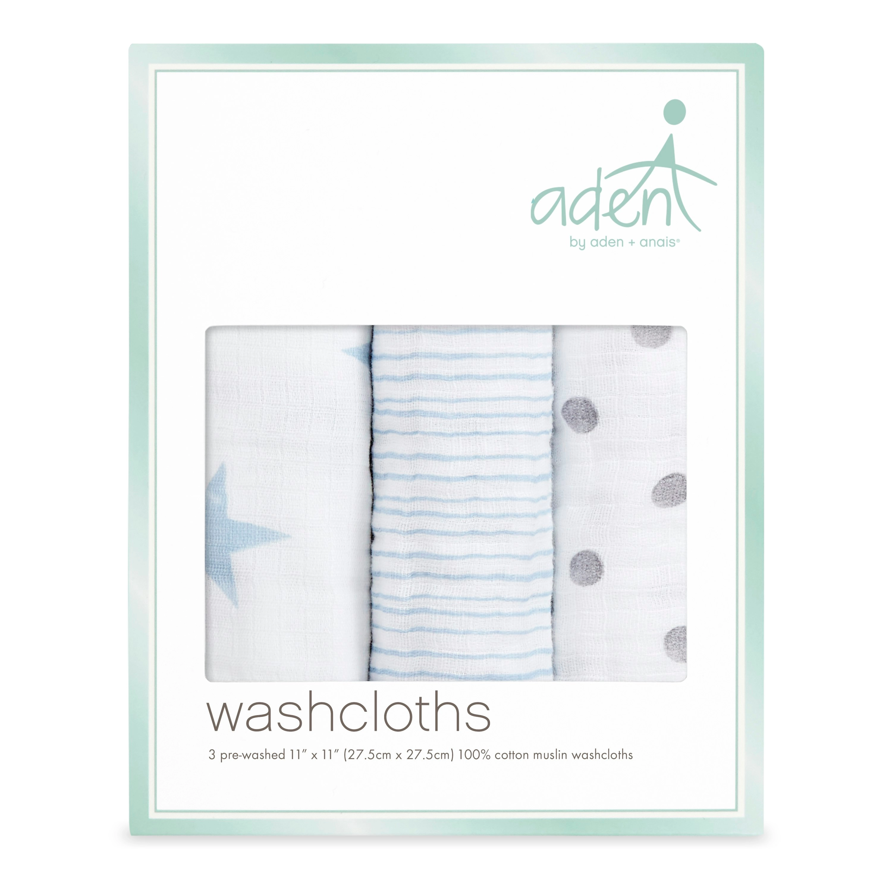 Aden Dapper 3 Pack Aden Washcloths