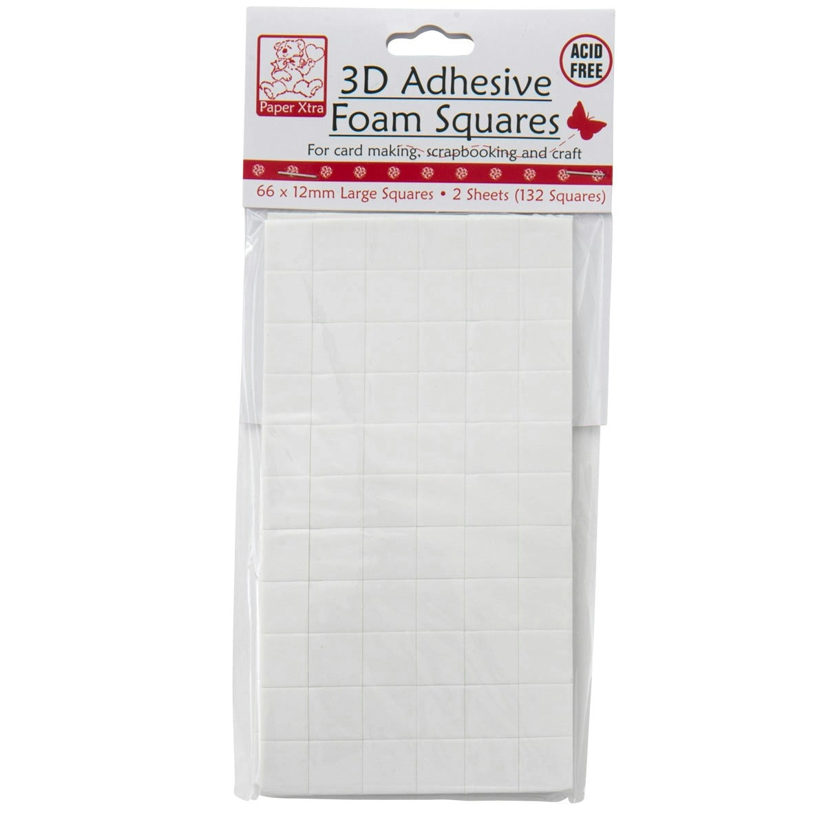 Sullivans 3D Adhesive Foam Squares- 132pc