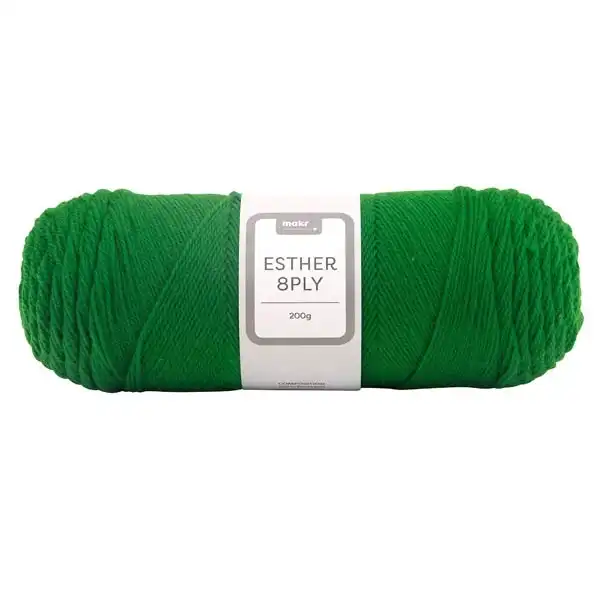 Makr Esther Crochet & Knitting 8ply Yarn, Dark Green- 200g Polyester Y –  Lincraft New Zealand