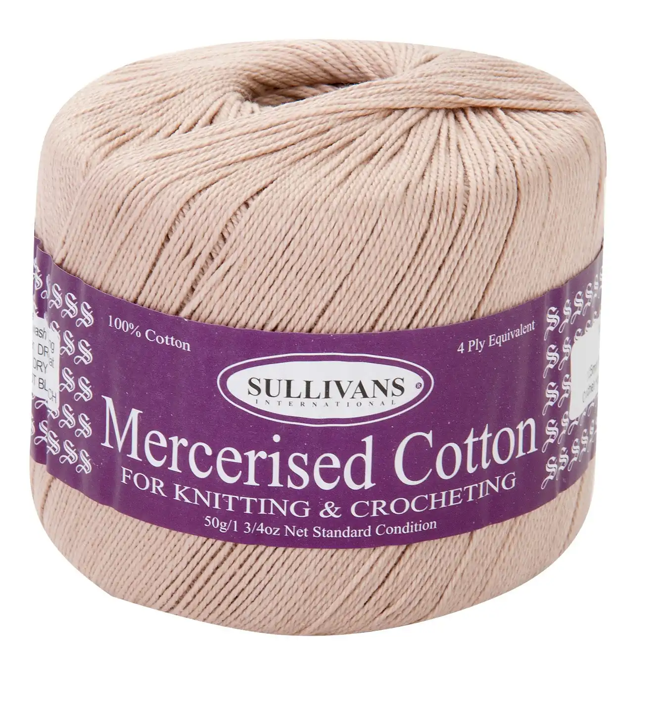 Sullivans Crochet and Knitting Yarn 4ply, Blue- 50g Cotton Yarn