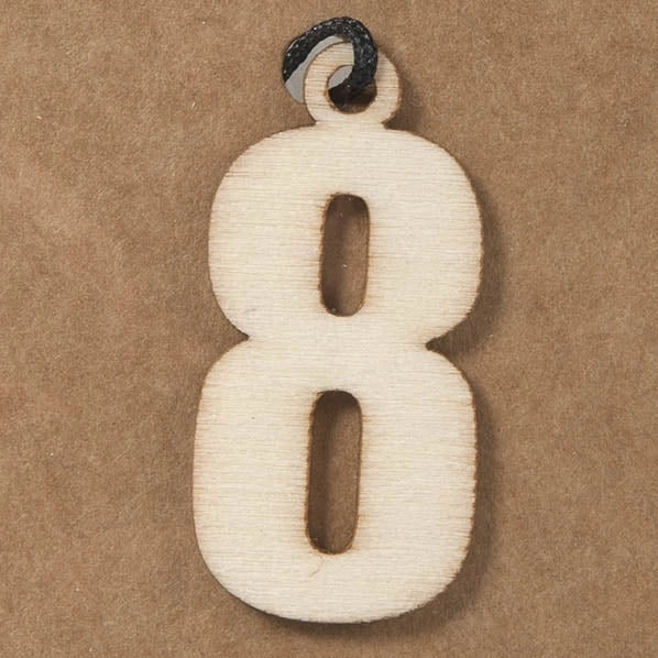 8 Small Plywood Number- 3.5cm