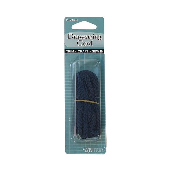 Unitrim Drawstring Cord, Navy- 2m