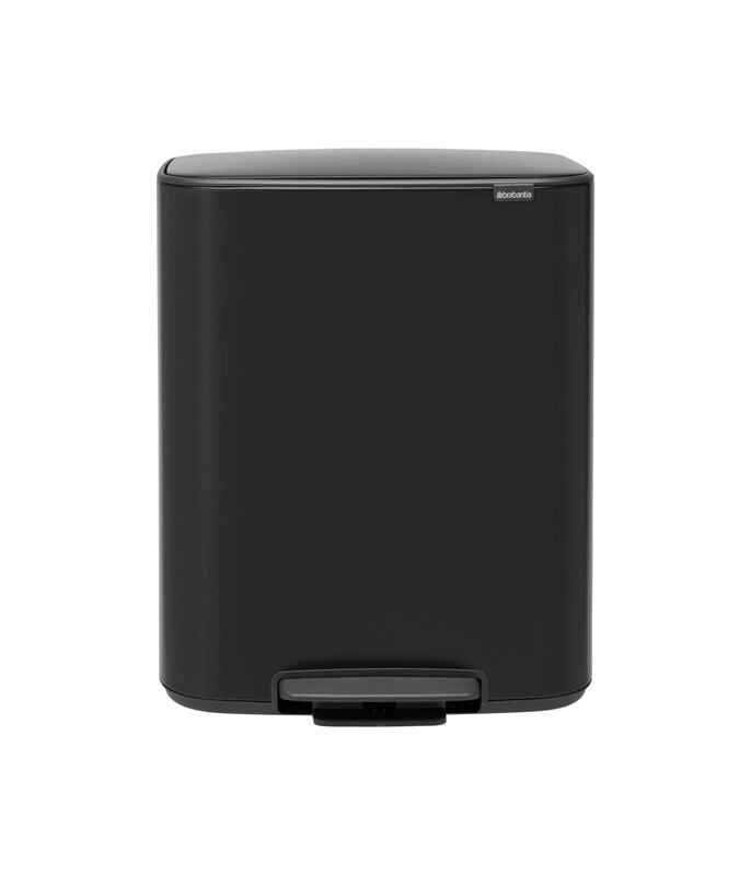 Brabantia Bo Dual 30 Litre Compartment Pedal Bin - Matte Black