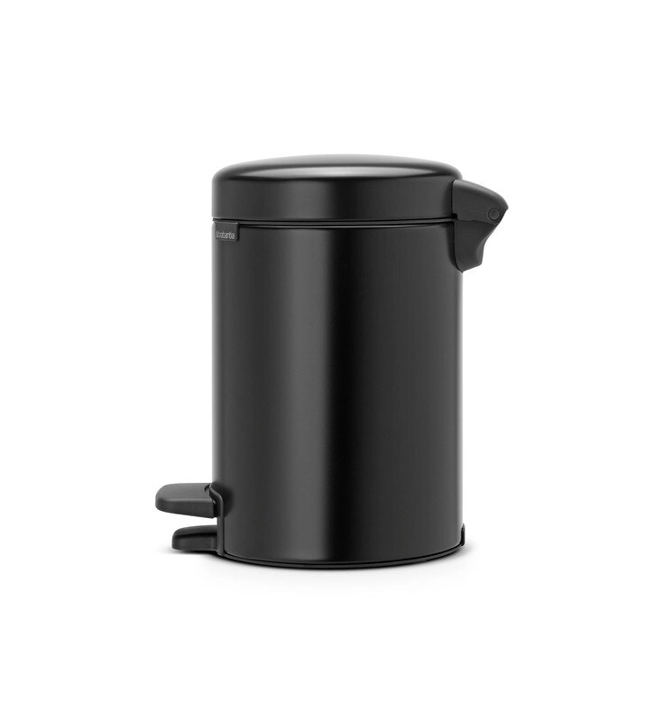 Brabantia NewICONÃ‚Â 3 Litre Pedal Bin - Matte Black