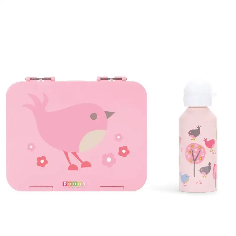 Penny Scallan Large Bento Box & Drink Bottle - Chirpy Bird