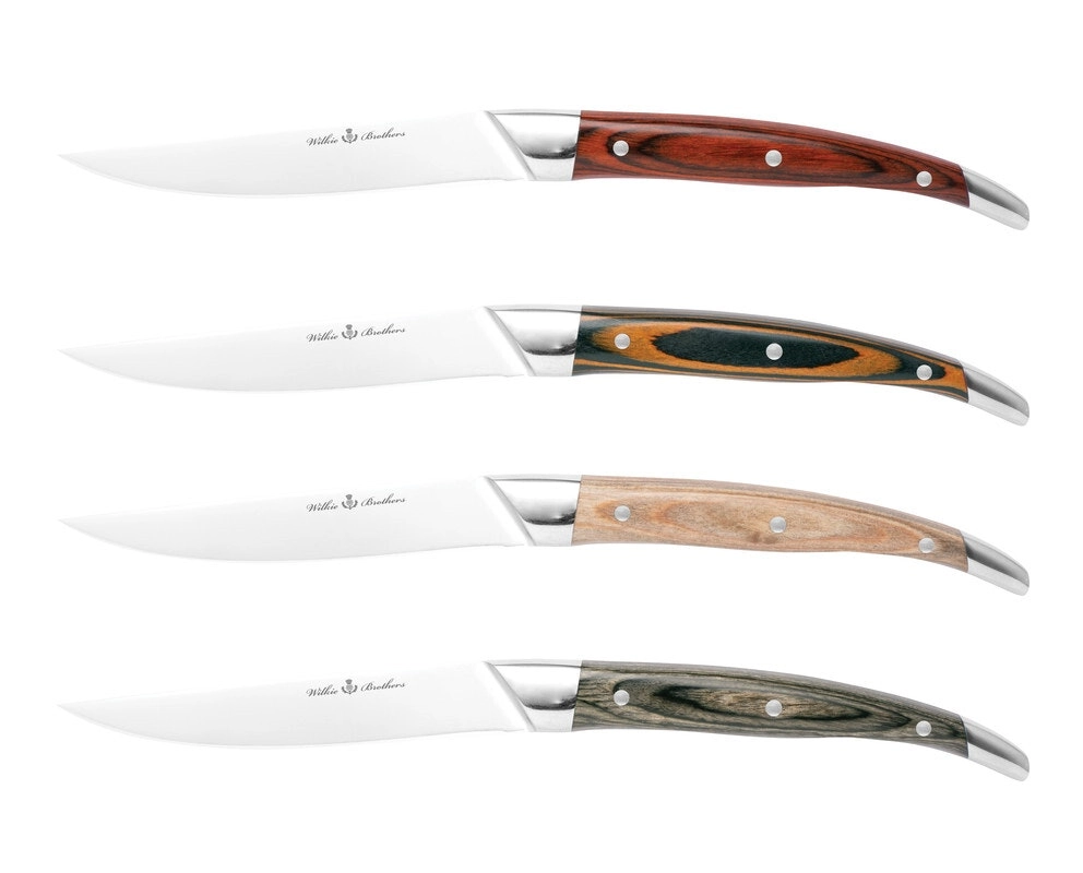 Wilkie Brothers 4 Piece Steak Knife Set - Pakka-99500-Stainless steel