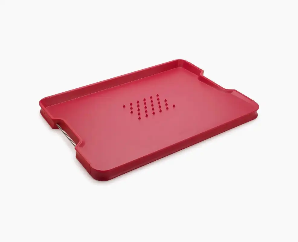 Joseph Joseph Cut&CarveÃ¢â€žÂ¢ Plus Multi-function Chopping Board (2022) Large - Red