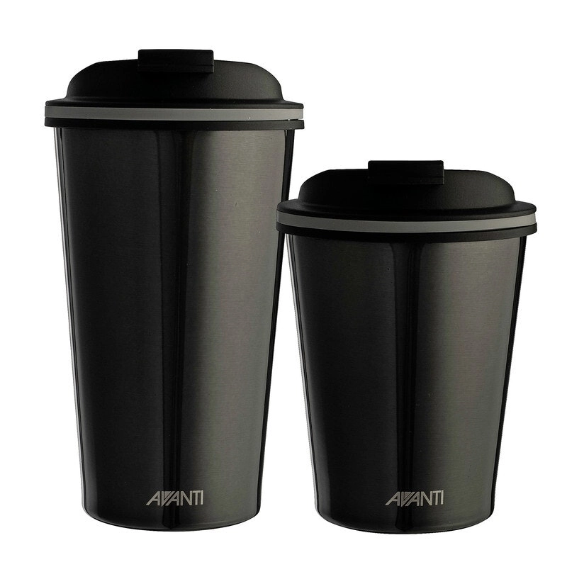 Avanti Double Wall Insulated 236ml & 355ml Gunmetal Go Cup - Set of 2 -Gunmetal