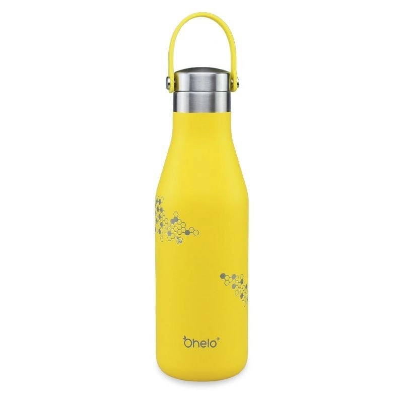 Ohelo Yellow Bottle With Etched Bees 500ml