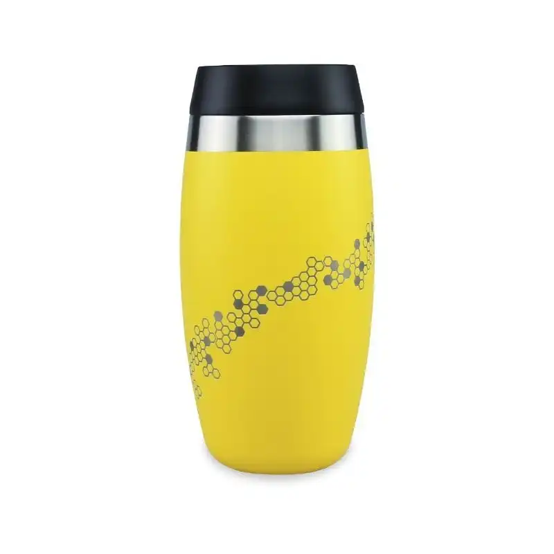 Ohelo Yellow Tumbler With Etched Bees 400ml