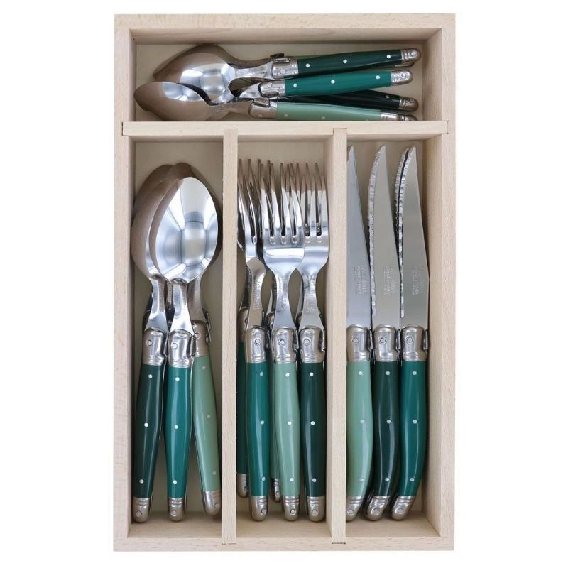 AndrÃƒÂ© Verdier Laguiole Debutant Forest 24 Piece Cutlery Set