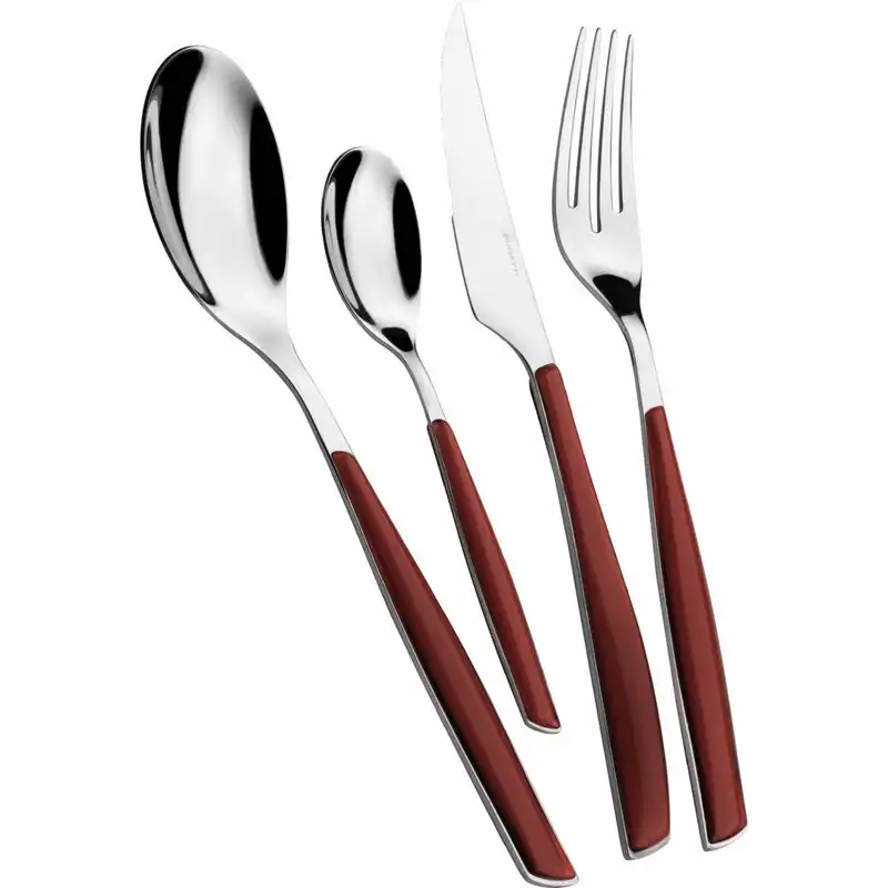 Bugatti Glamour 24pc Cutlery Set - Garnet Red