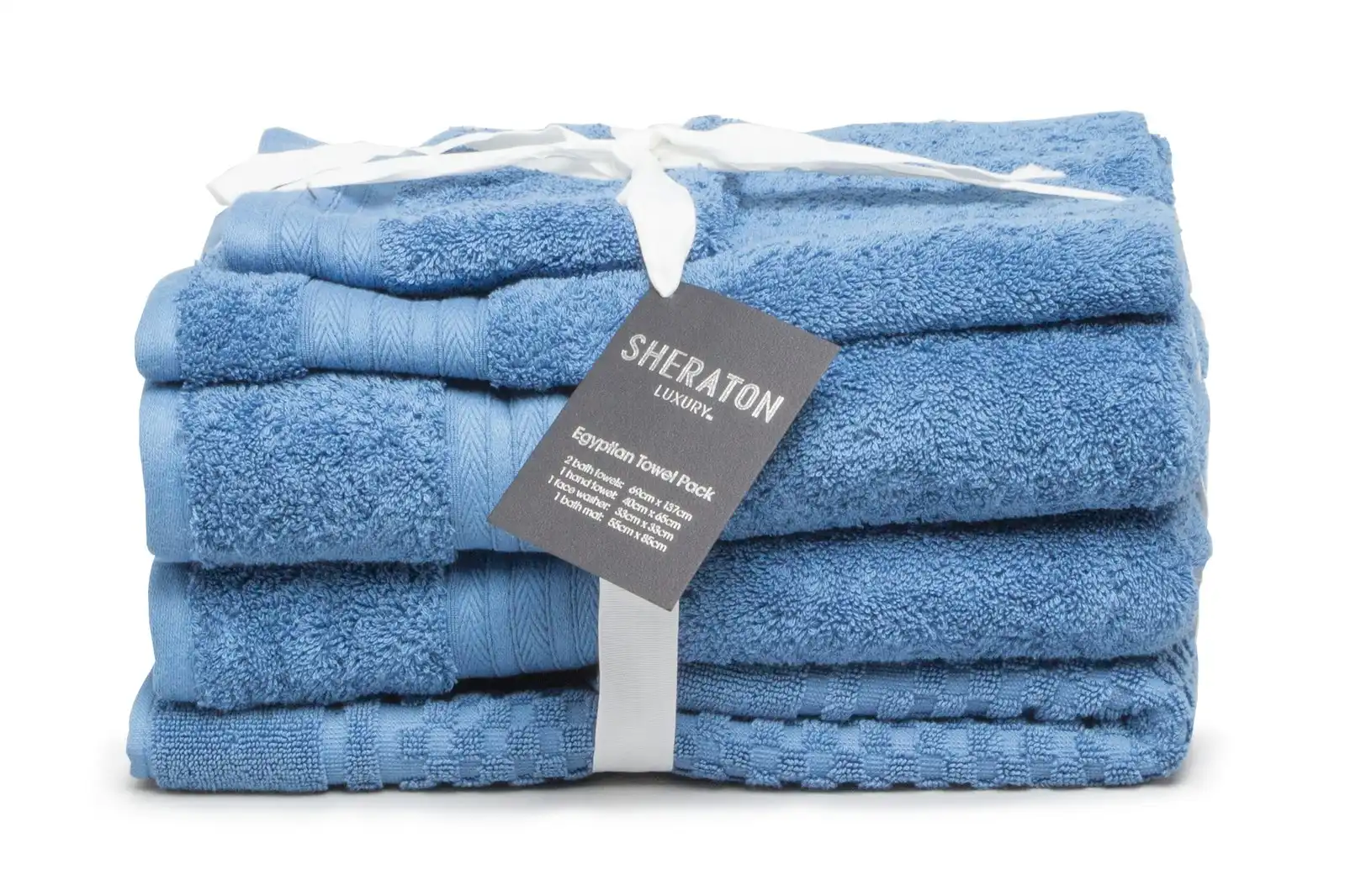 Sheraton Egyptian 5 Piece Towel Pack - Coast