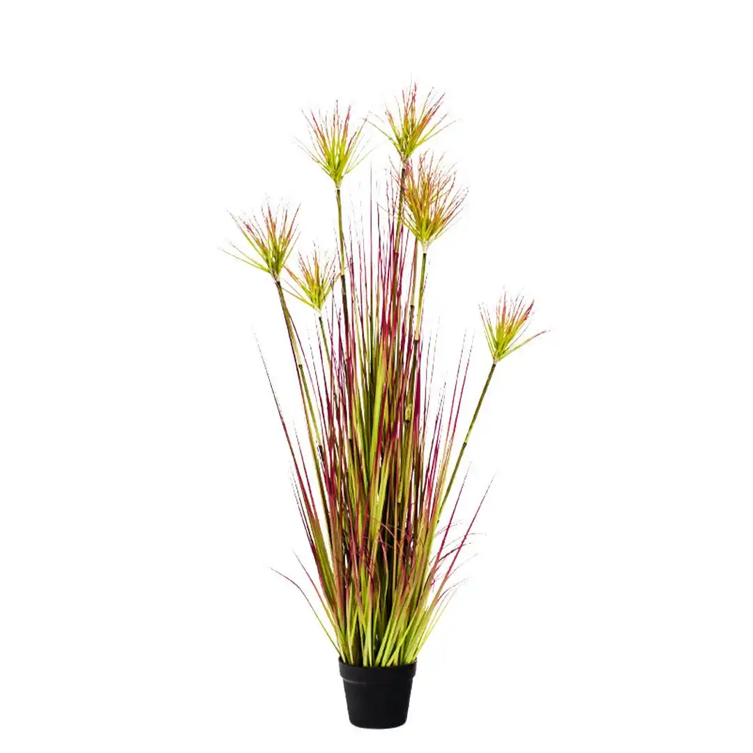 Soga 120cm Purple-Red Artificial Indoor Potted Papyrus Plant Tree Fake Simulation Decorative