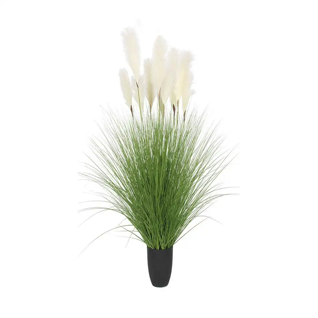 Soga 137cm Potted Tall Silk Fake Pampas Grass, Artificial Plants Reed Greenery Flowers, Home Decor