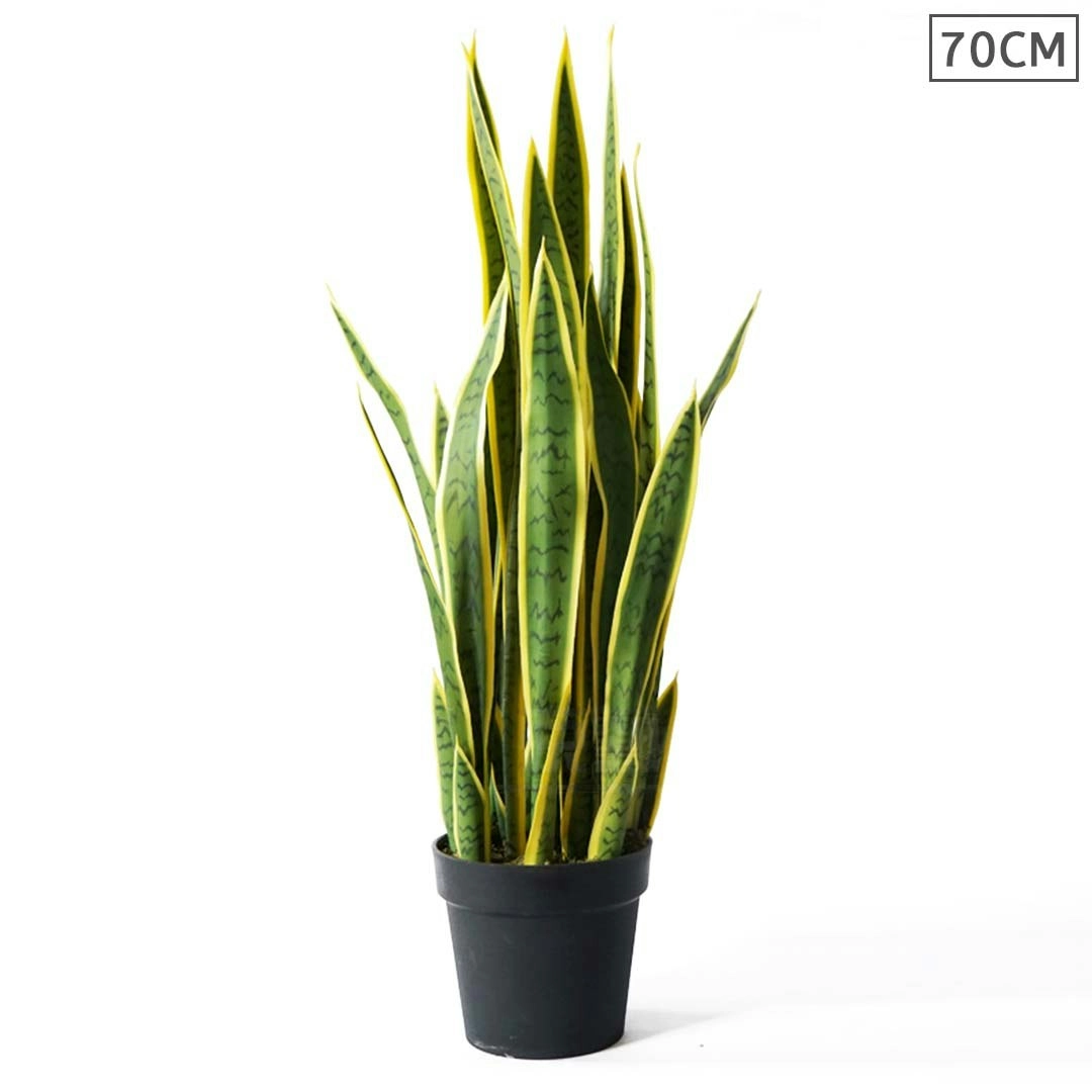 Soga 70cm Artificial Indoor Yellow Edge Tiger Piran Fake Decoration Tree Flower Pot Plant