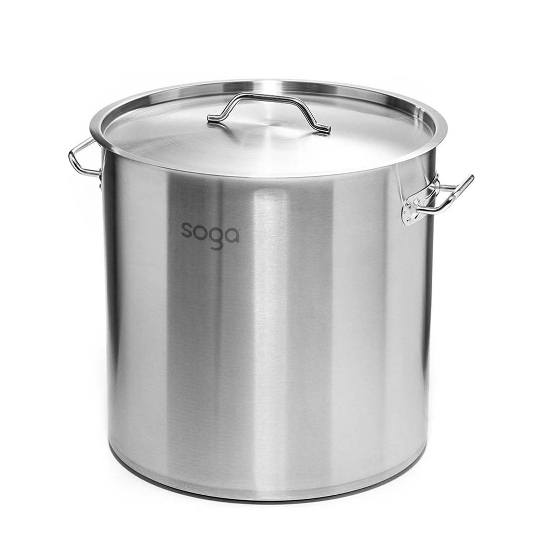 Soga Stock Pot 12L Top Grade Thick Stainless Steel Stockpot 18/10