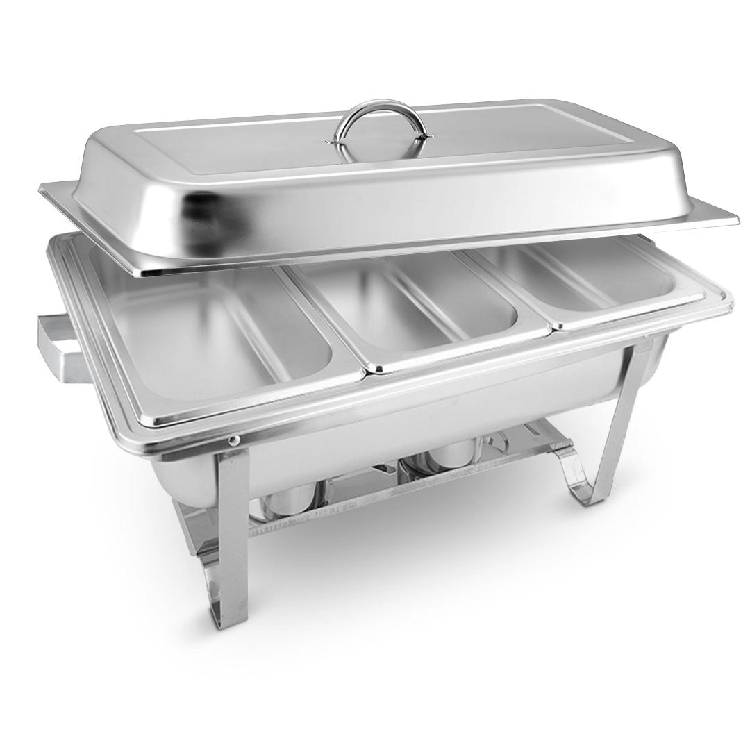 Soga 3L Triple Tray Stainless Steel Chafing Food Warmer Catering Dish