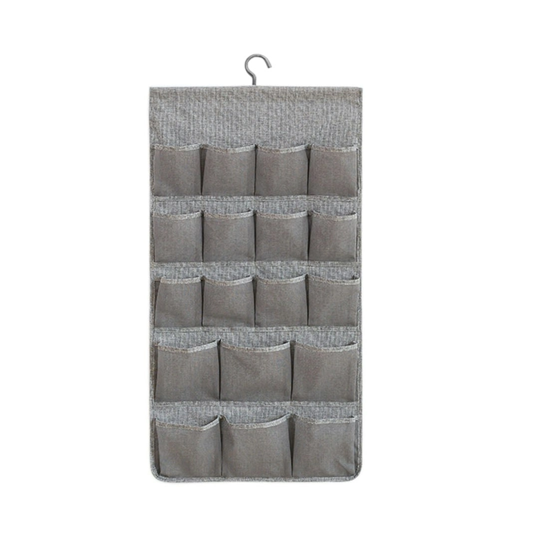 Soga Grey Double Sided Hanging Storage Bag Underwear Bra Socks Mesh Pocket Hanger Home Organiser