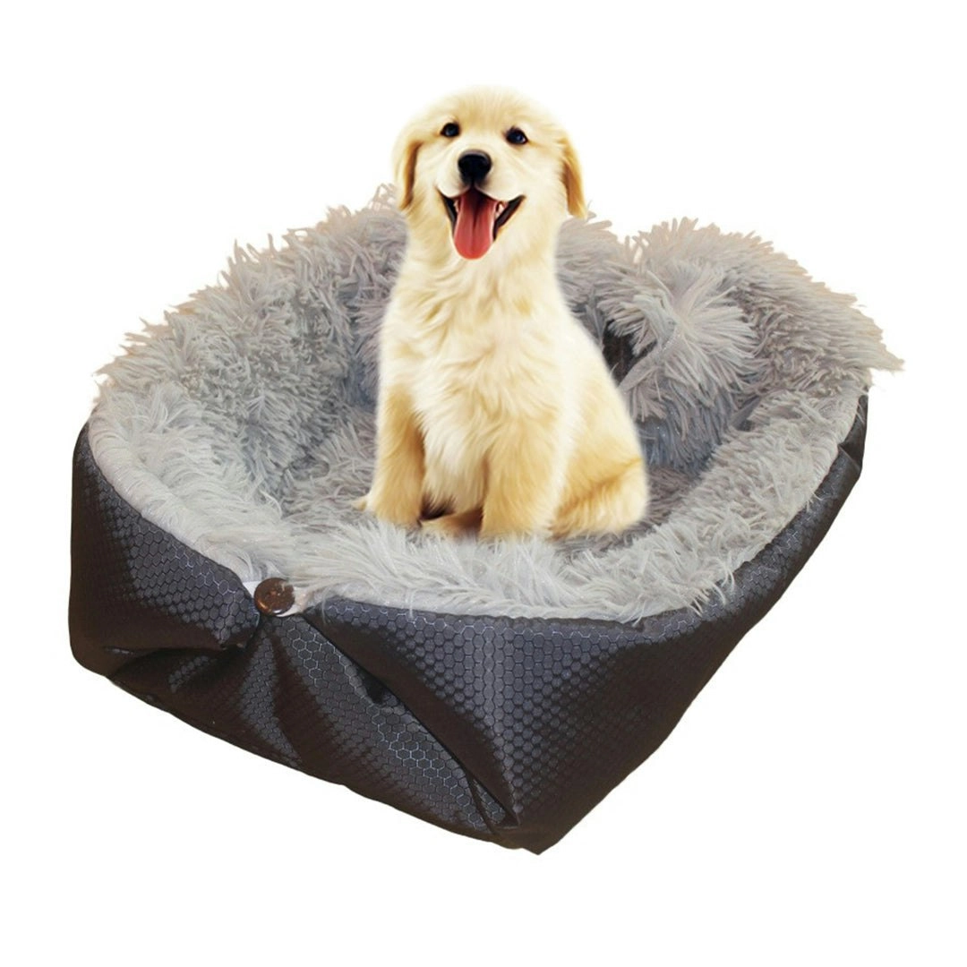 Soga Black Dual-purpose Cushion Nest Cat Dog Bed Warm Plush Kennel Mat Pet Home Travel Essentials