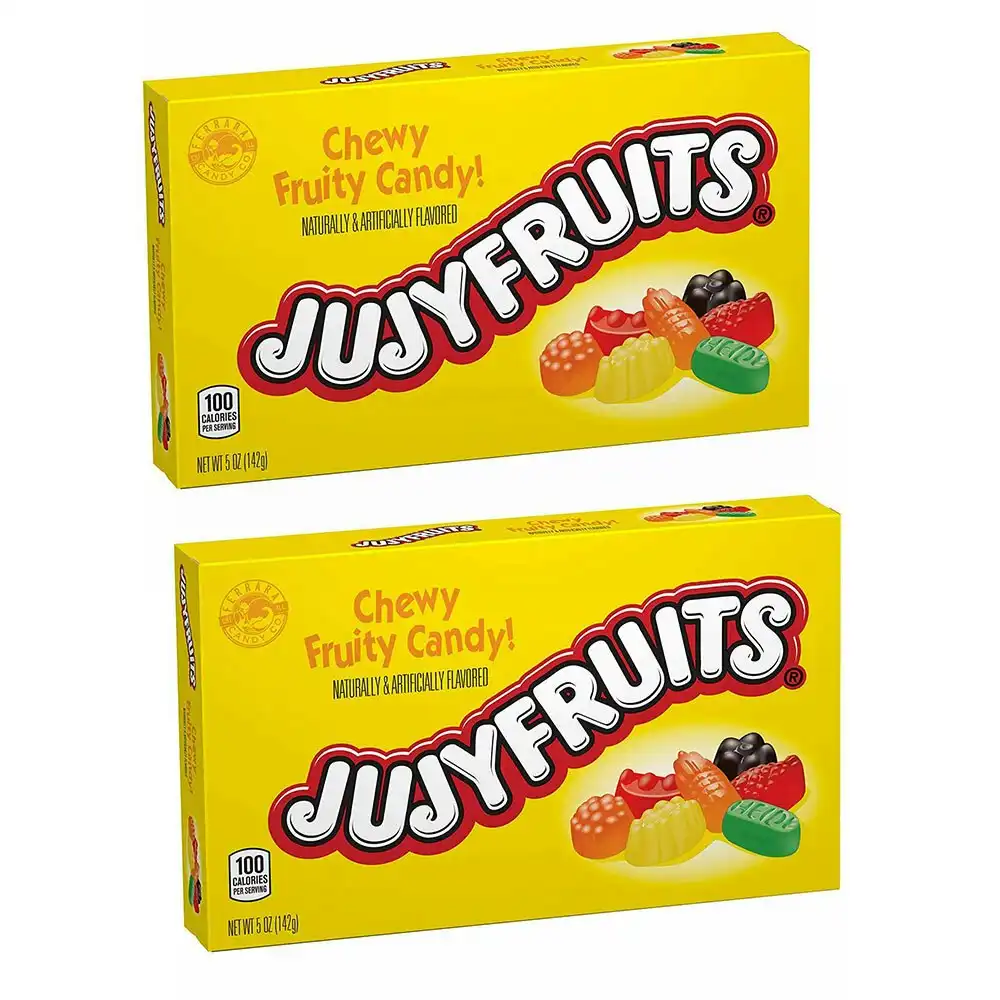 2x Jujyfruits 142g Movie/Theater Box Chewy Candy/Sweets/Confectionary 5 Flavours