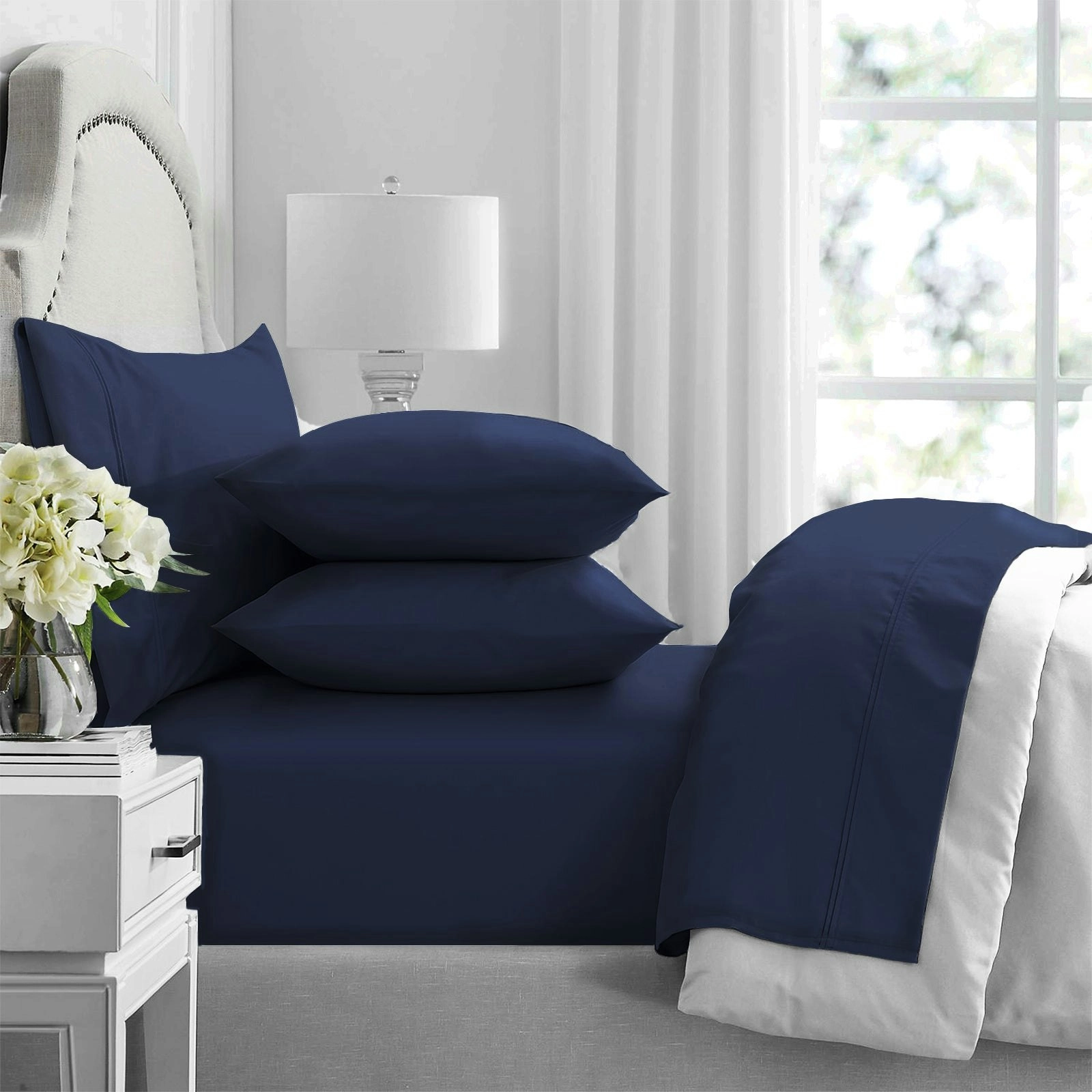 Egyptian Cotton sheets 1000 Thread Count Indigo