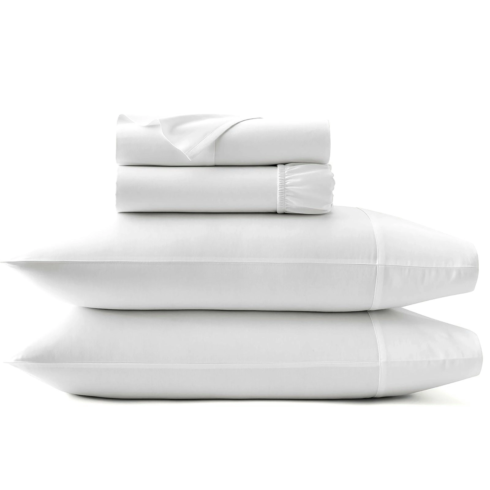 Cotton Natural 500 Thread Count Sheet Set White