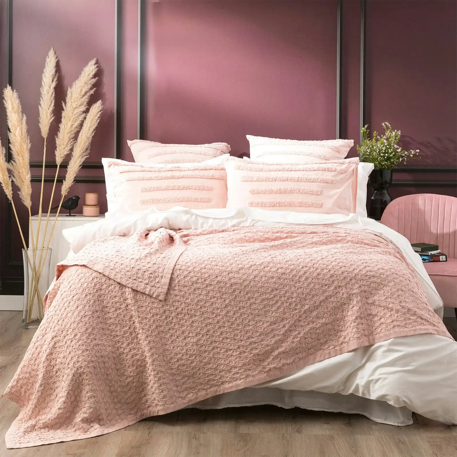 Waffle Blanket Lexico Rose